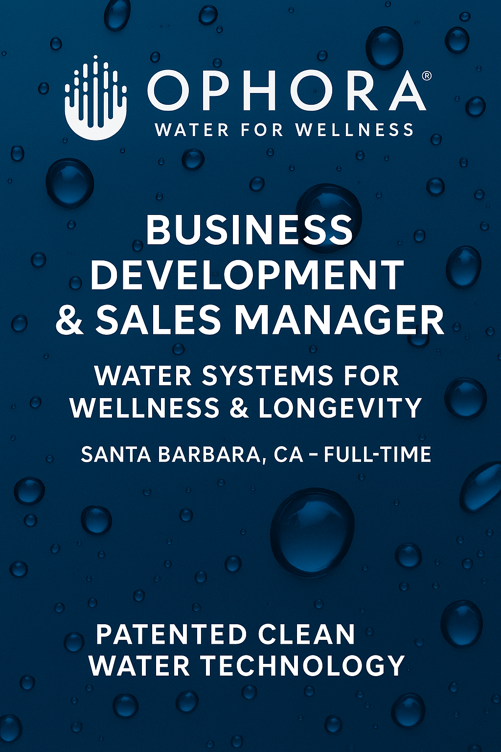 Water Systems For Wellness Opportunity